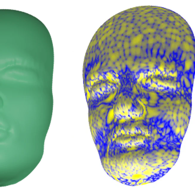 Scattered points interpolation with globally smooth b-spline surface using iterative knot insertion